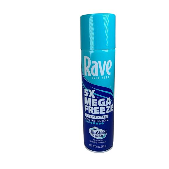 Rave 5X Mega Freeze Unscented Aerosol Hairspray 1 COUNT - 11 Oz Hair Spray - Picture 1 of 6